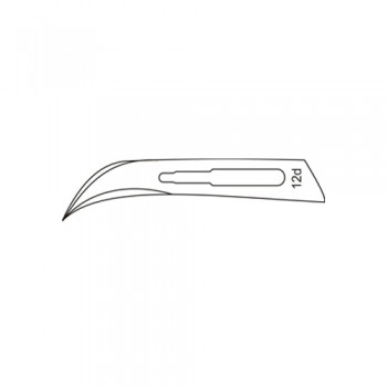 Scalpel Blade No. 12D Pack of 100 Stainless Steel,
